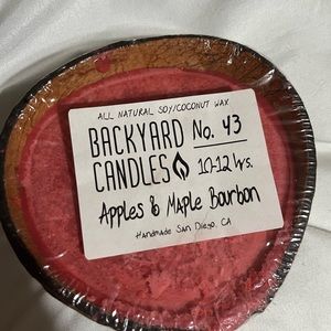 Backyard candle apple bourbon